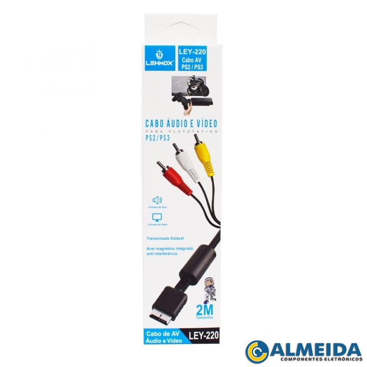 CABO AUDIO E VIDEO PLAYSTATION 1/2/3 2 METROS LEY-220 LEHMOX