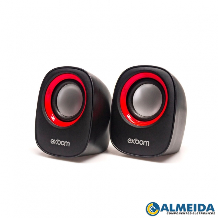 CAIXA DE SOM USB PARA PC/CELULAR/MP3 5W RMS CS-88 EXBOM