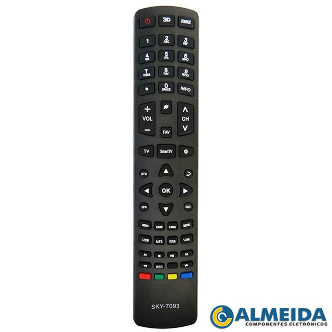 CONTROLE LCD PHILCO SMART TV/3D PH58E51D59W SKY-7093