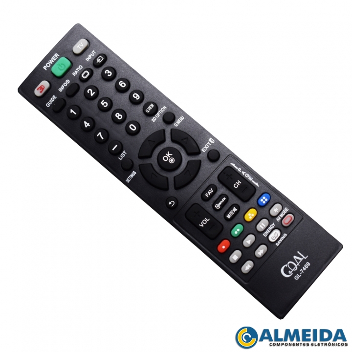 CONTROLE LCD LG 3D 32LM3400/42LM3400 AKB73655807 GL-7469