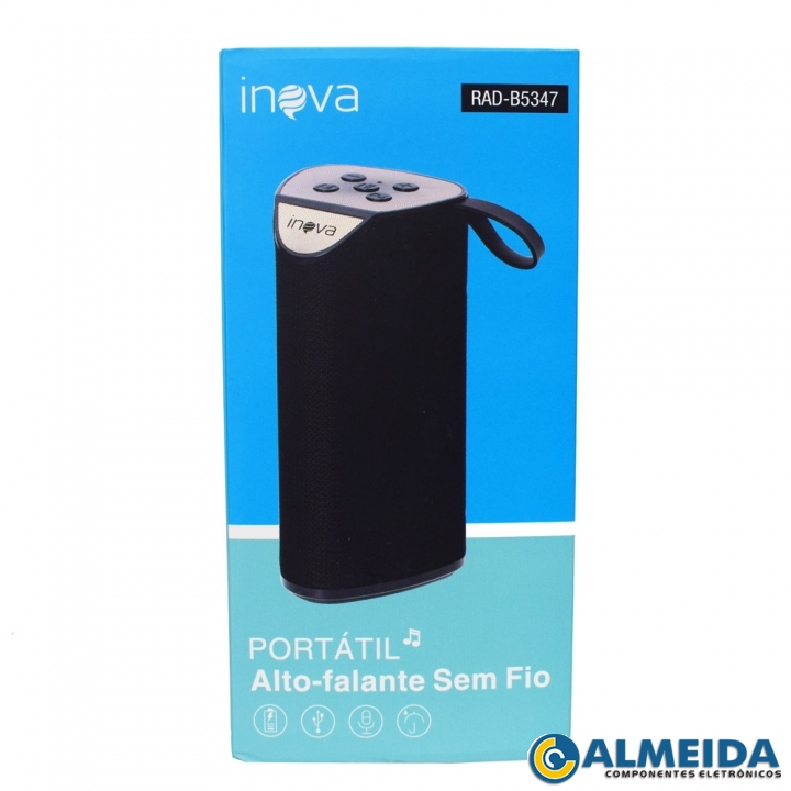 CAIXA DE SOM BLUETOOTH SD/FM RAD-B5347 INOVA