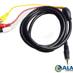CABO 3RCA + P3 STEREO 1,60 MTS PLUG P3 1,5CM REFORCADO