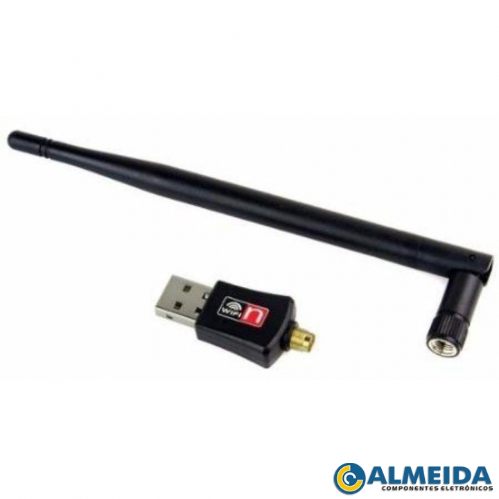 ADAPTADOR WIRELESS USB 2.0 1200 MBPS C/ ANTENA 5 DBI