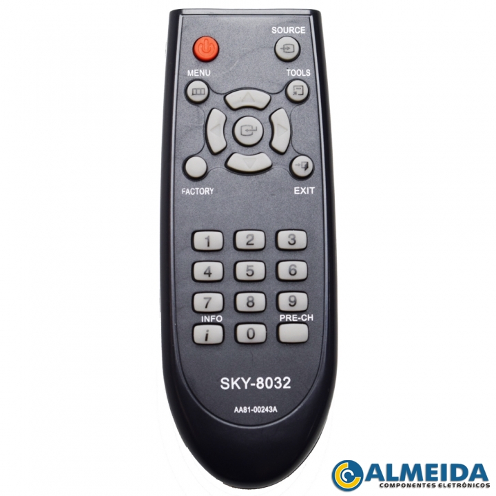 CONTROLE REMOTO SAMSUNG MODO DE SERVICO AA81-00243 SKY-8032