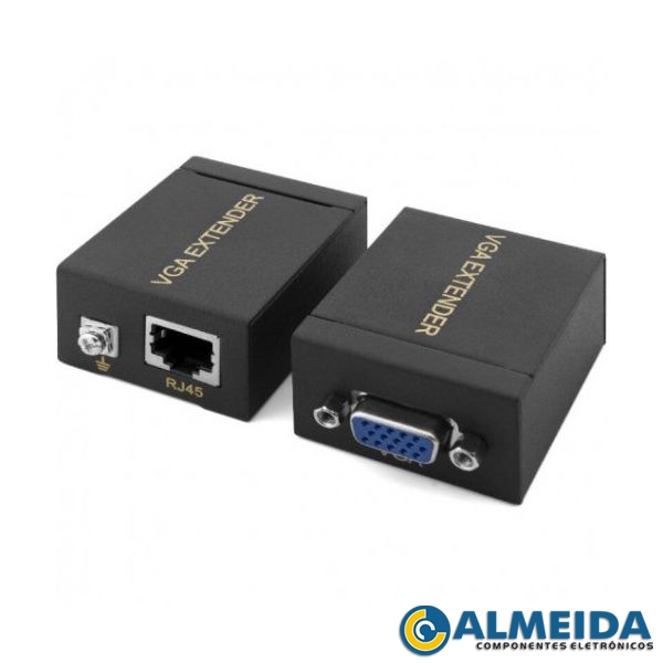 ADAPTADOR EXTENSOR VGA VIA RJ45 60M CAT5E/CAT6