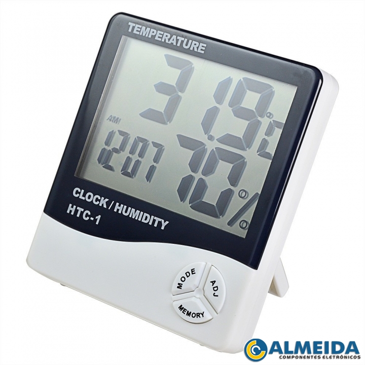 MEDIDOR DE UMIDADE E TEMPERATURA DIGITAL EM LCD PZ-HTC2