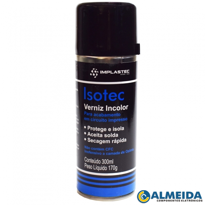 SPRAY ISOTEC VERNIZ INCOLOR 170G/300ML IMPLASTEC
