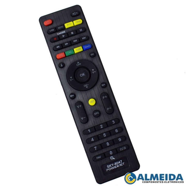 CONTROLE RECEPTOR POWERNET P990 HD2 SKY-8047