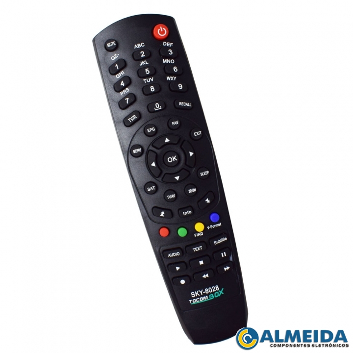 CONTROLE RECEPTOR TOCOMBOX ENERGY HD SKY-8028
