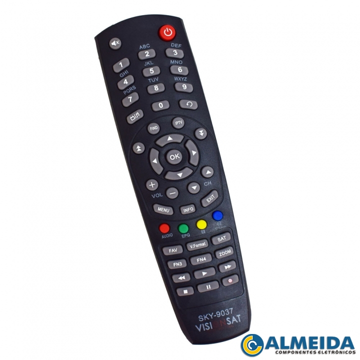 CONTROLE RECEPTOR VISIONSAT SPACE HD SKY-9037