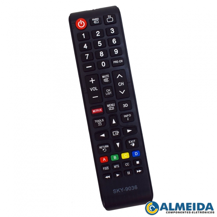 CONTROLE LCD SAMSUNG NETFLIX/3D SKY-9036