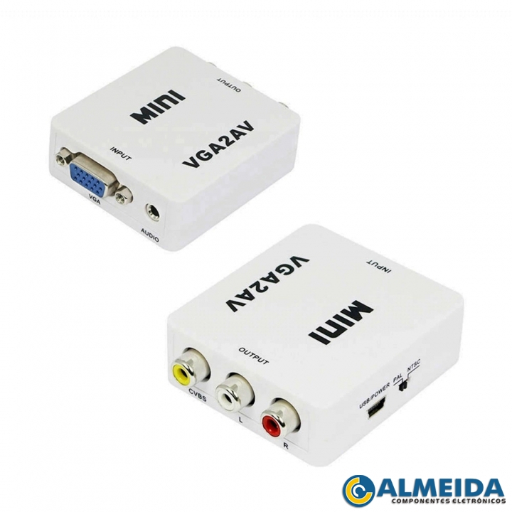 CONVERSOR VGA PARA RCA 1080P CC-VA10 EXBOM