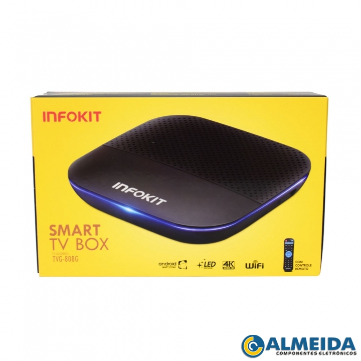 SMART TV BOX DUAL BAND 2.4/5.8GHZ 8GB 1GB RAM TVB-808G INFOKIT