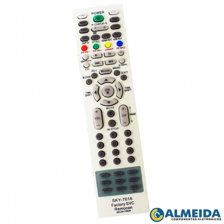 CONTROLE REMOTO LG MODO DE SERVICO SVC MKJ39170828 SKY-7016