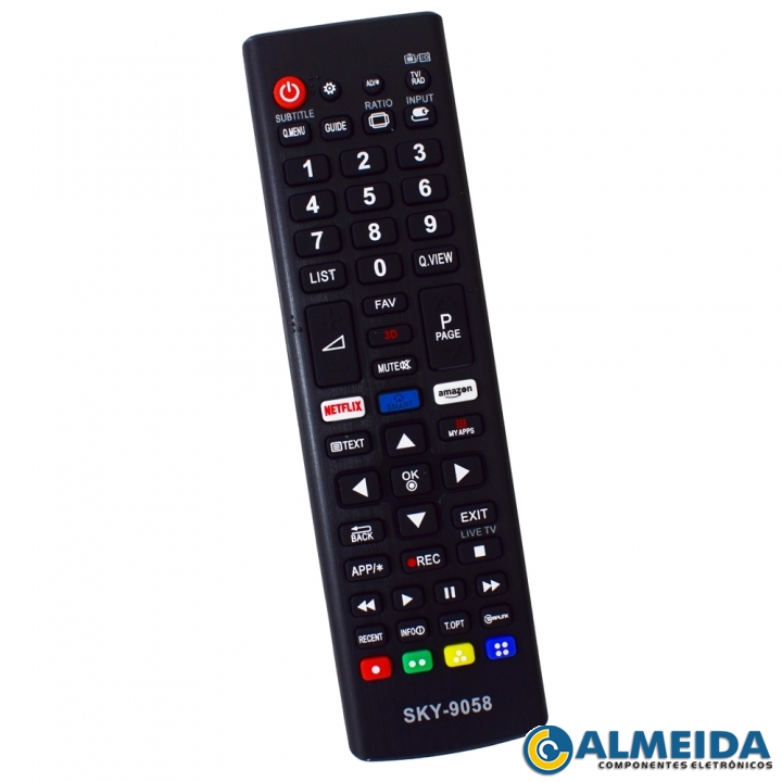 CONTROLE LCD LG SMART TV/NETFLIX/AMAZON/MY APPS SKY-9058