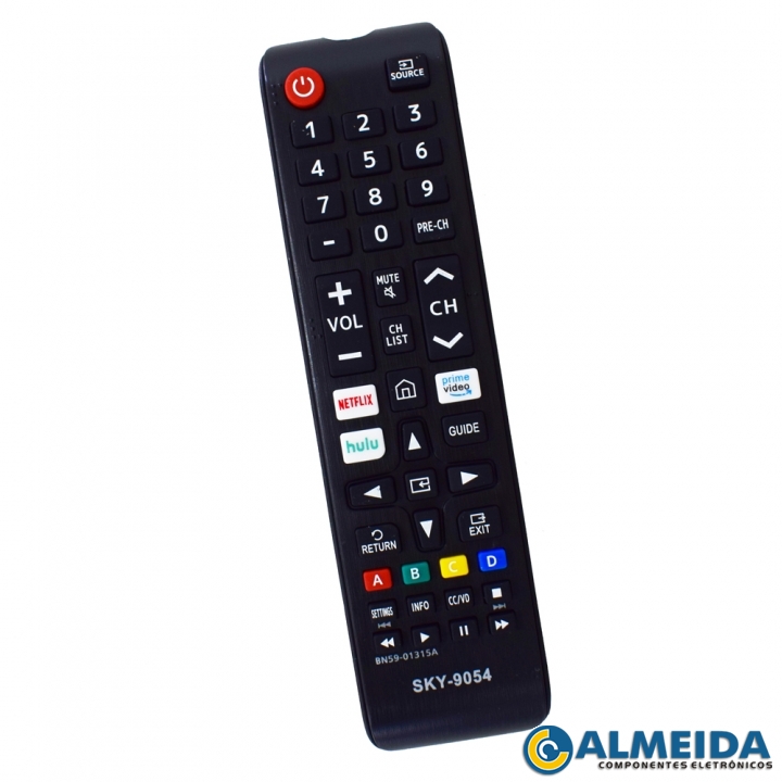 CONTROLE LCD SAMSUNG 4K NETFLIX/AMAZON/HULU BN-01315A SKY-9054