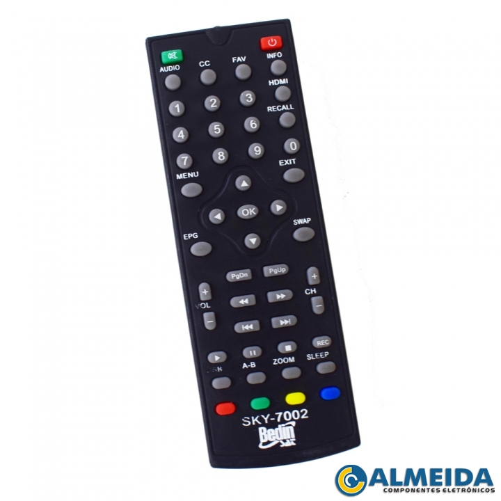 CONTROLE CONVERSOR DIGITAL BEDINSAT BHD-10 SKY-7002