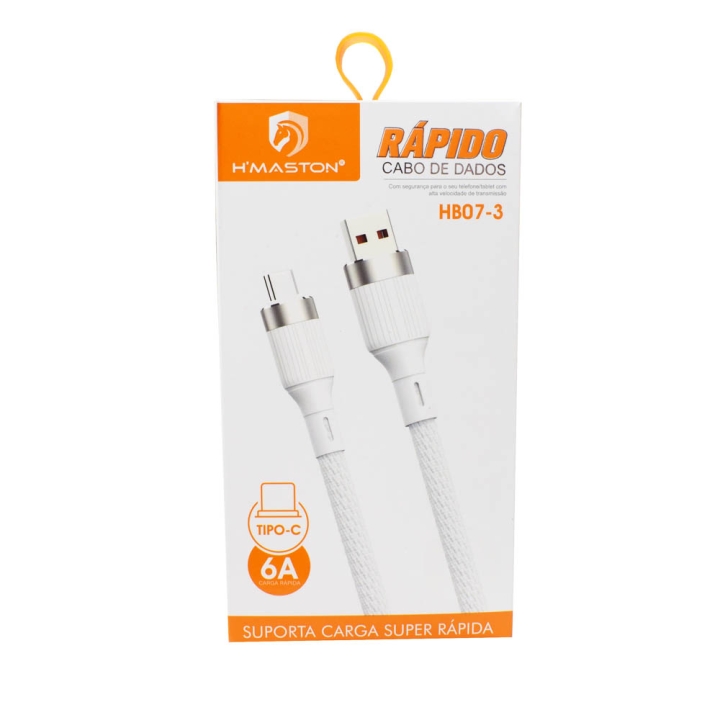 CABO USB TIPO C CARGA RAPIDA 6A 1 METRO HB07-3 H-MASTON