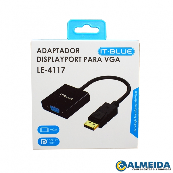 ADAPTADOR DISPLAYPORT PARA VGA LE-4117 IT-BLUE