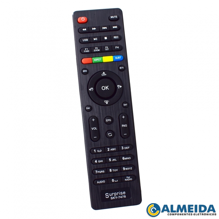 CONTROLE RECEPTOR AZBOX SURPRISE SKY-7478