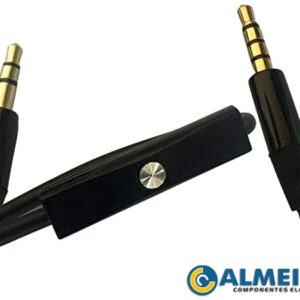 CABO P2 STEREO X P3 COM MICROFONE IMBUTIDO 1,20 MTS