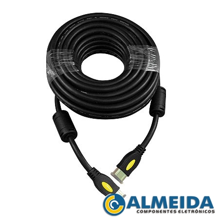 CABO HDMI 1.4 FULL HD 1080P C/FILTRO 12 METROS GOLDEN CABO
