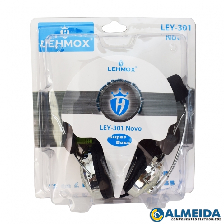 HEADSET COM MICROFONE PARA COMPUTADOR LEY-301 LEHMOX