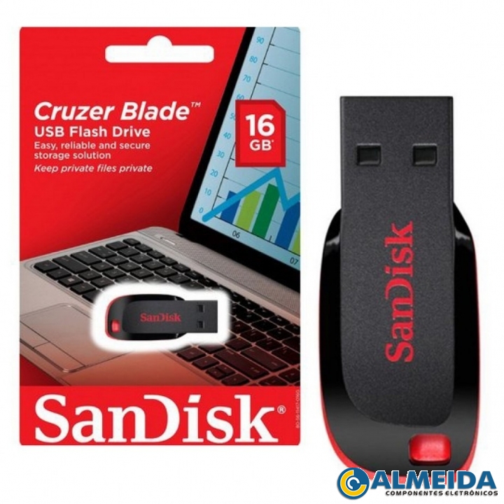 PEN DRIVE 16GB 2.0 CRUZER BLADE SANDISK