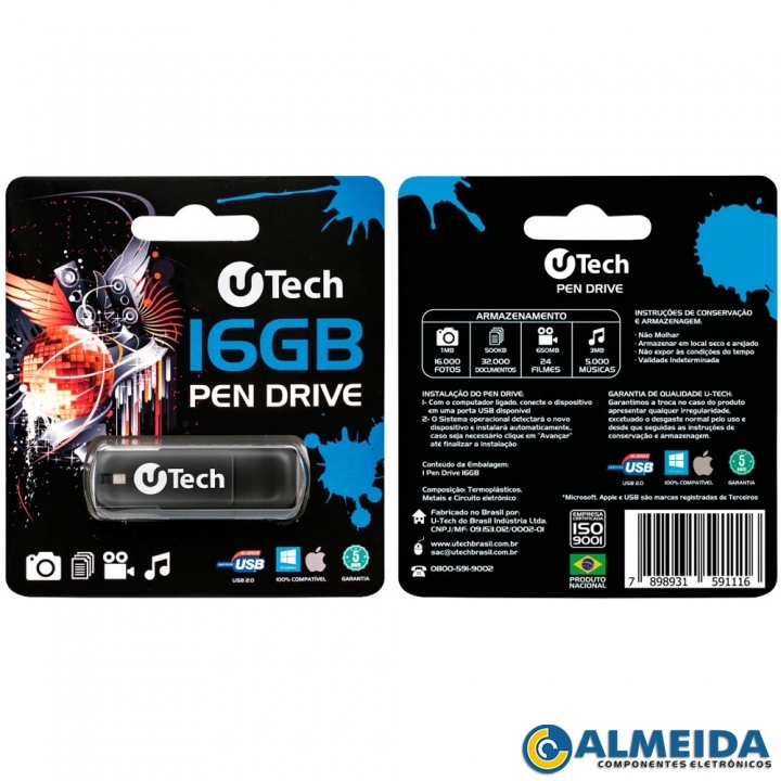 PEN DRIVE 16GB U-TECH