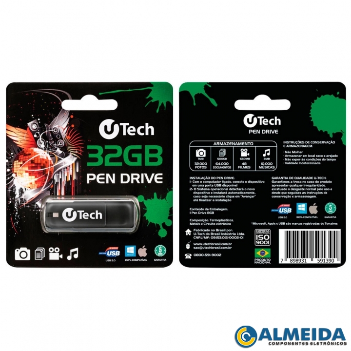 PEN DRIVE 32GB U-TECH