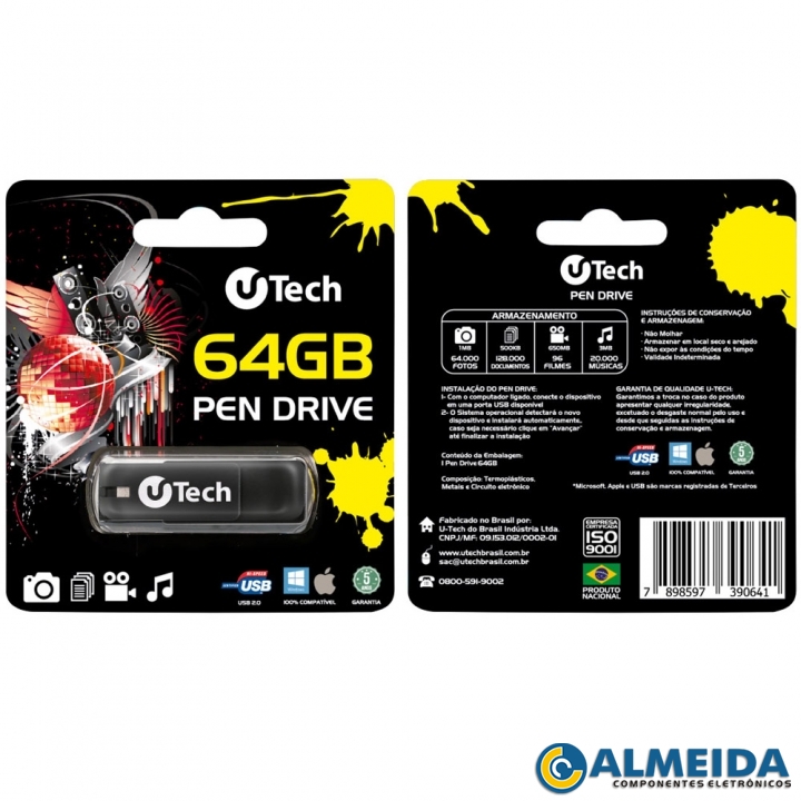 PEN DRIVE 64GB U-TECH