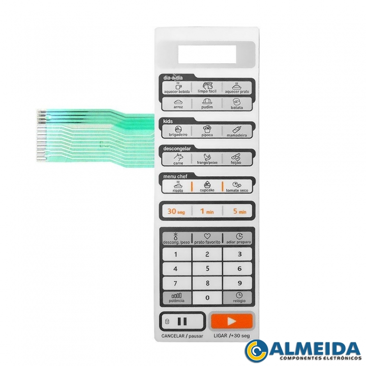 MEMBRANA MICROONDAS MIDEA MTAS21/MTAS22 BRANCA