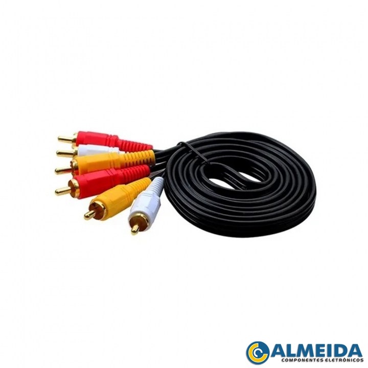 CABO 3RCA + 3RCA 1,5 MTS ALTOMEX