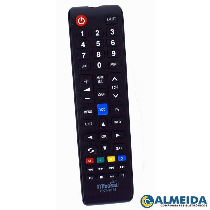 CONTROLE RECEPTOR MIBOSAT 1001/2001/3001 SKY-9075