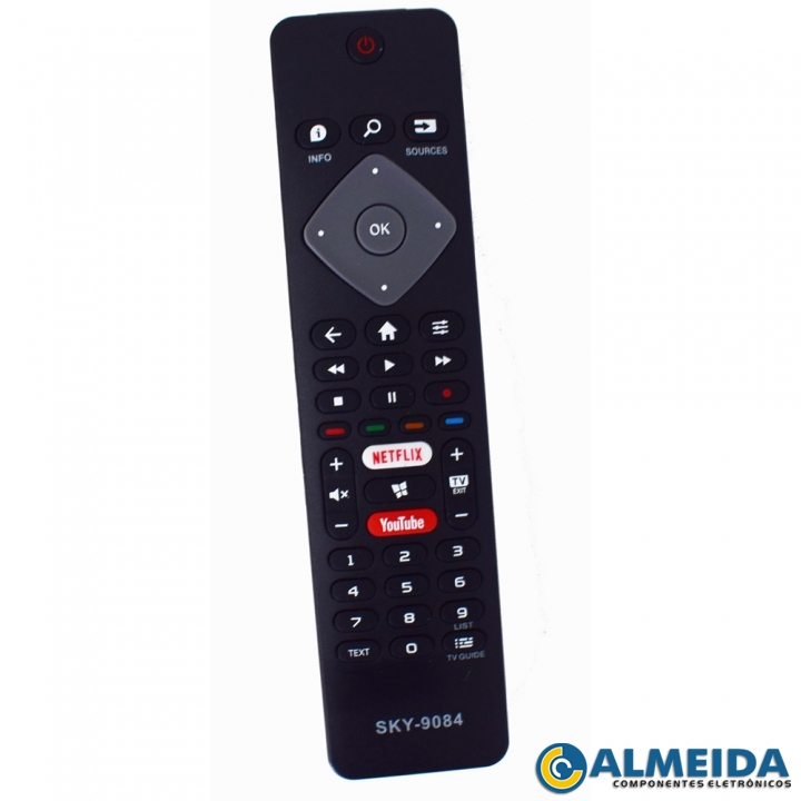 CONTROLE LCD PHILIPS 4K UHD NETFLIX/YOUTUBE SKY-9084