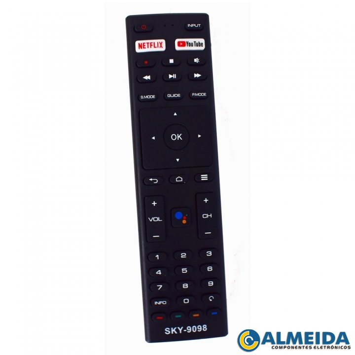 CONTROLE LCD JVC 4K UHD NETFLIX/YOUTUBE SKY-9098
