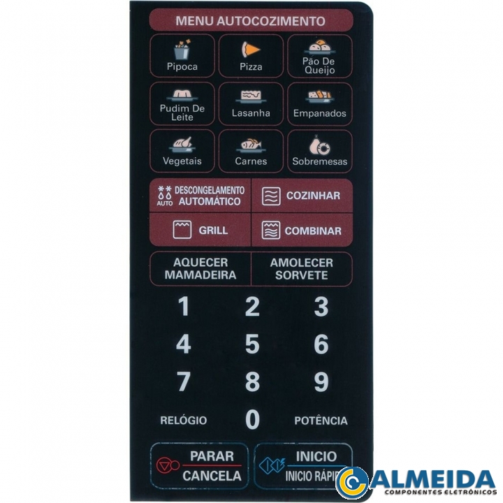 MEMBRANA MICROONDAS LG MH4046X 17,2 X 8,3 CM