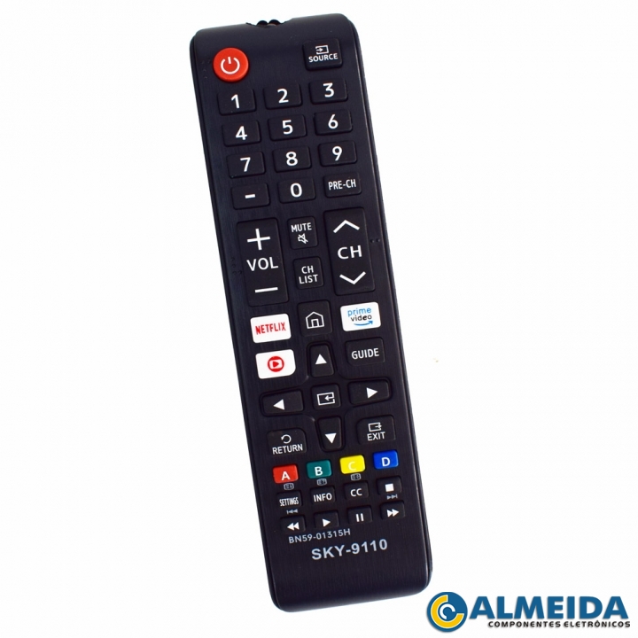CONTROLE LCD SAMSUNG 4K HDR NETFLIX/PRIME VIDEO/GLOBOPLAY SKY-9110