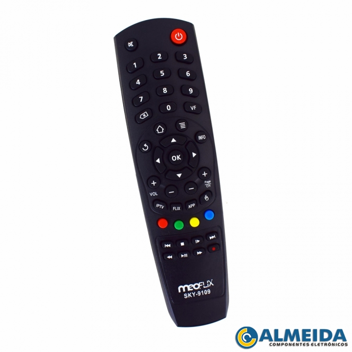CONTROLE RECEPTOR MEOFLIX FLIXTER 4K ULTRA HD SKY-9109