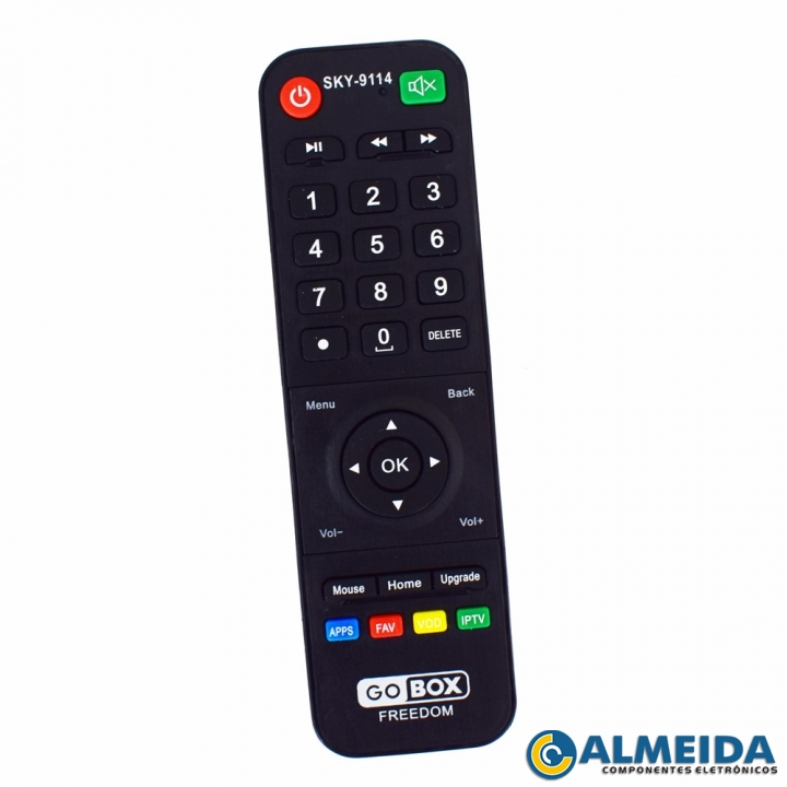 CONTROLE RECEPTOR GOBOX FREEDOM 4K SKY-9114