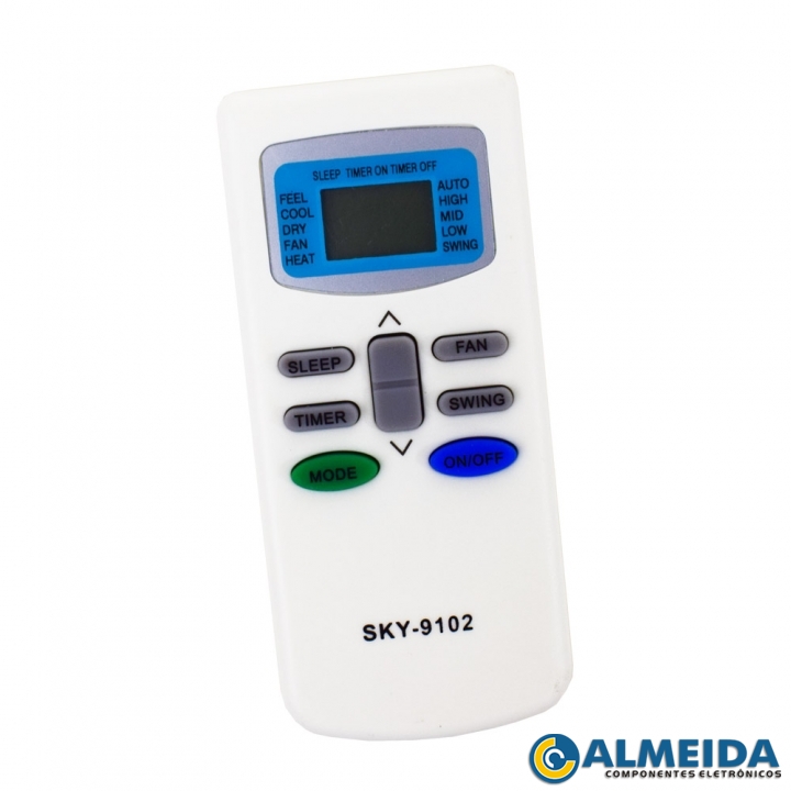 CONTROLE AR CONDICIONADO PHILCO PH18000/12000/9000/7000 SKY-9102
