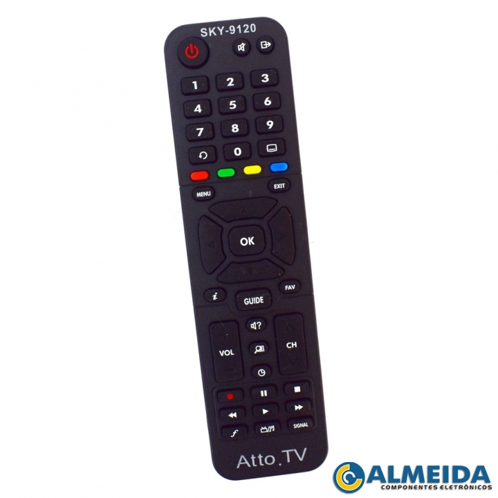 CONTROLE RECEPTOR ATTO TV SKY-9120
