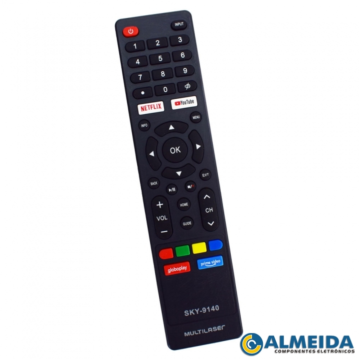 CONTROLE LCD MULTILASER NETFLIX/YOUTUBE/GLOBOPLAY/PRIME SKY-9140