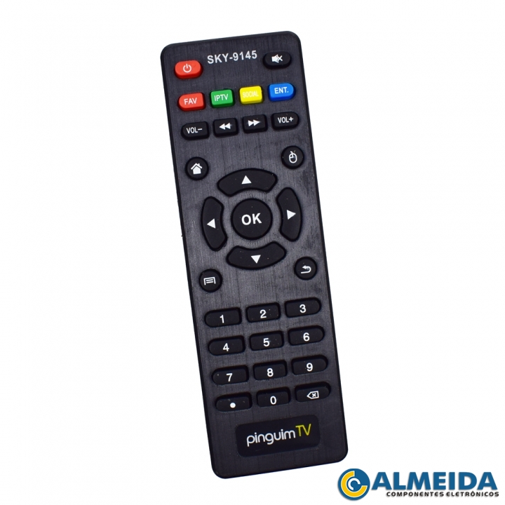 CONTROLE RECEPTOR PINGUIM TV 4K SKY-9145
