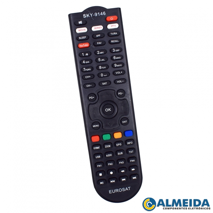 CONTROLE RECEPTOR EUROSAT SLIM SKY-9146