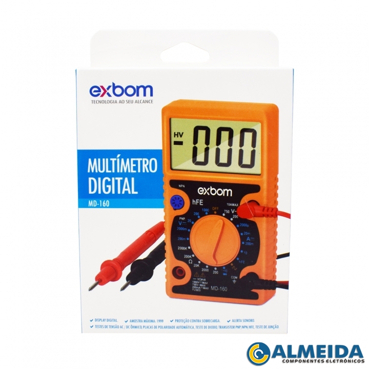 MULTIMETRO DIGITAL MD-160 EXBOM