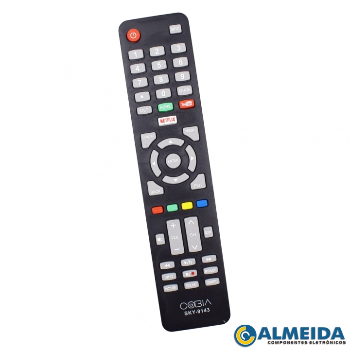 CONTROLE LCD COBIA YOUTUBE/NETFLIX SKY-9143
