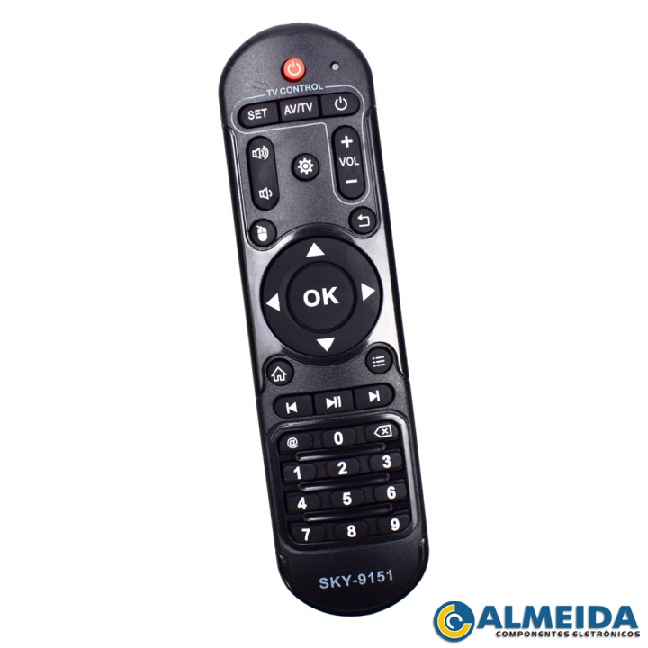 CONTROLE RECEPTOR AZAMERICA EXTREMO/TV BOX X7/MIBOBOX SKY-9151