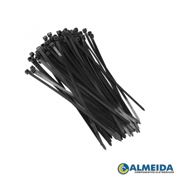 ABRACADEIRA DE NYLON 2,5X150MM PRETA STORM (100PCS)