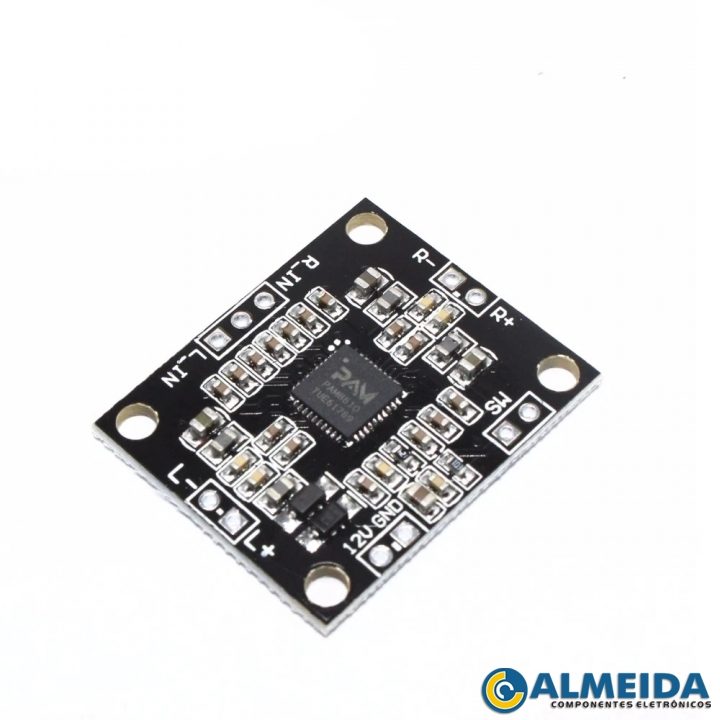 MODULO MINI AMPLIFICADOR DE SOM PAM8610 ESTEREO 2 CANAIS 15W+15W